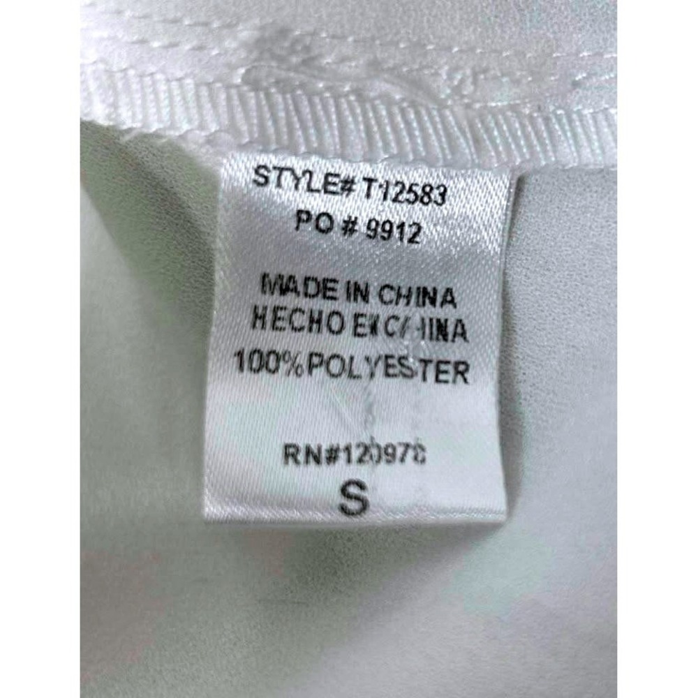 Entro~Women's White Rainbow Striped Ruffle Off Shoulder Overlay Blouse Top/Small - Picture 6 of 10